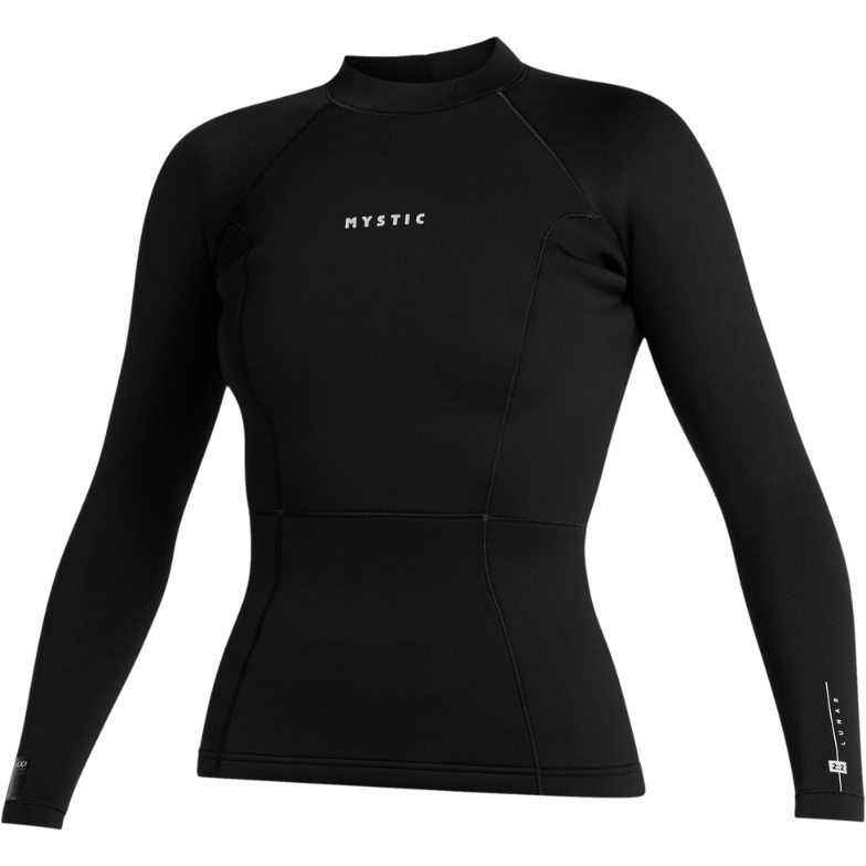2026 Mystic Womens Lunar 2mm Long Sleeve Wetsuit Top 35001.240224 - Black